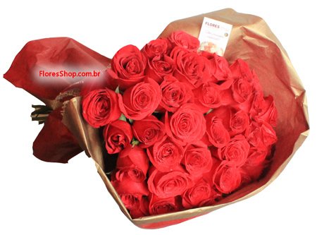 Buquê Charme com 30 Rosas